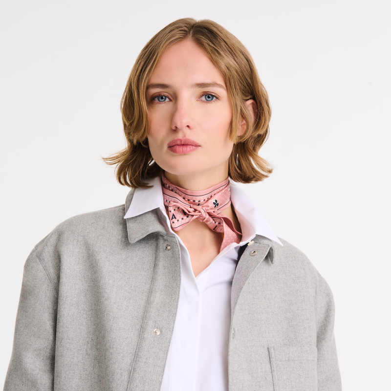 French Bandana Headband Pink Tea - Silk