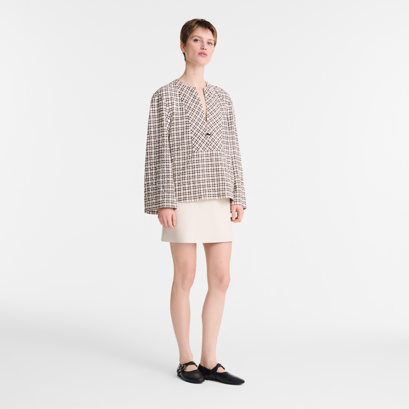 Blouse Ecru - Jacquard cotton