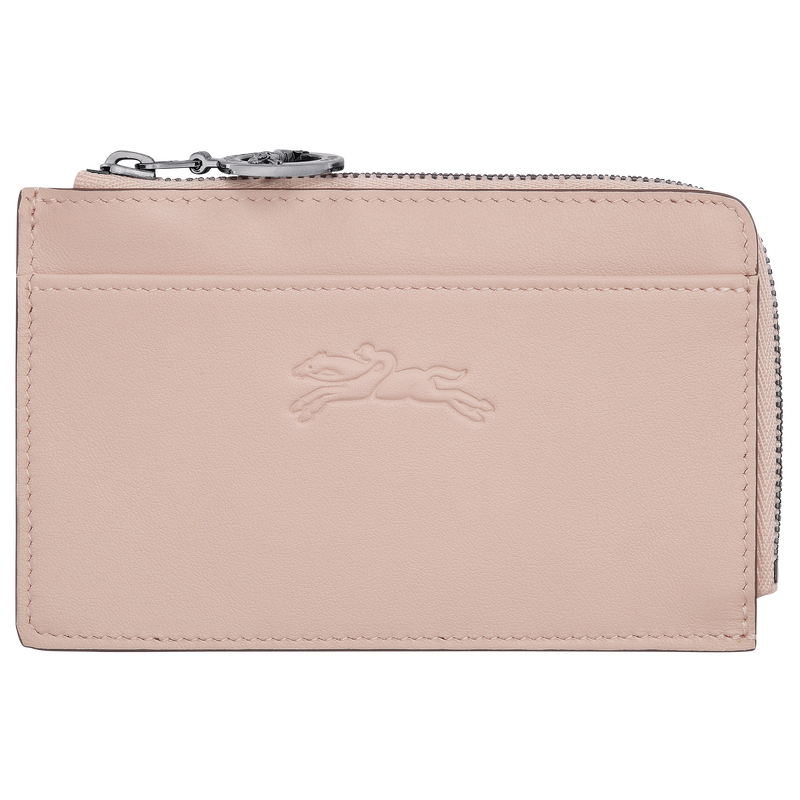 Le Pliage Xtra Card holder Nude - Leather