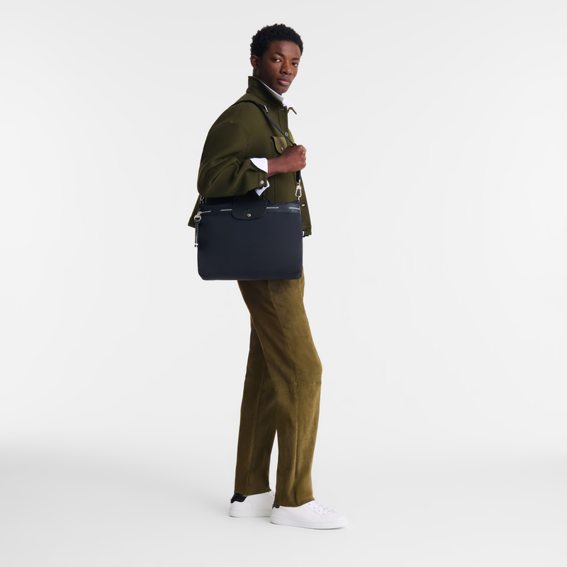 Le Pliage Collection Briefcase Black - Canvas