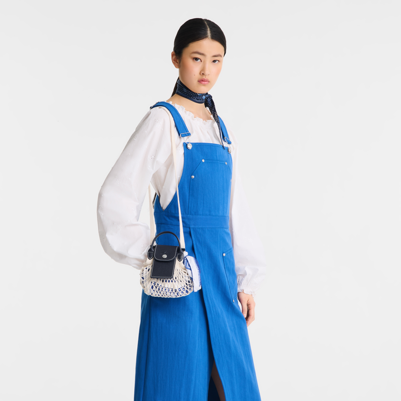 Le Pliage Collection XS Mesh bag Navy - Canvas