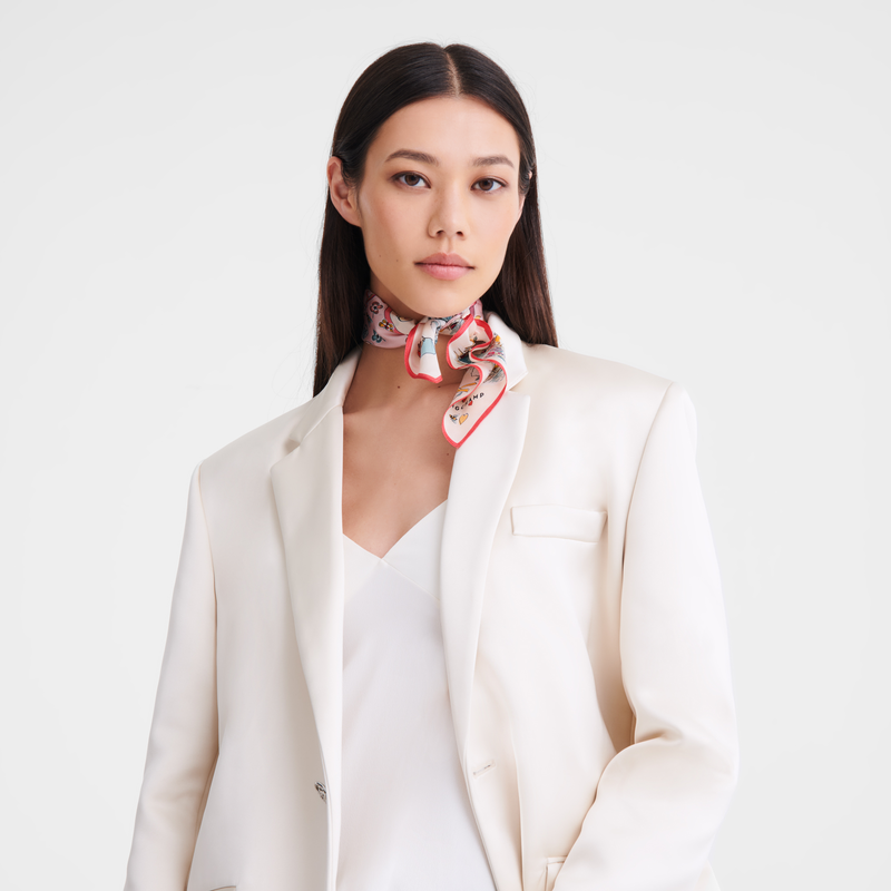 Equestrian Tower Silk scarf 50 Marshmallow - Silk