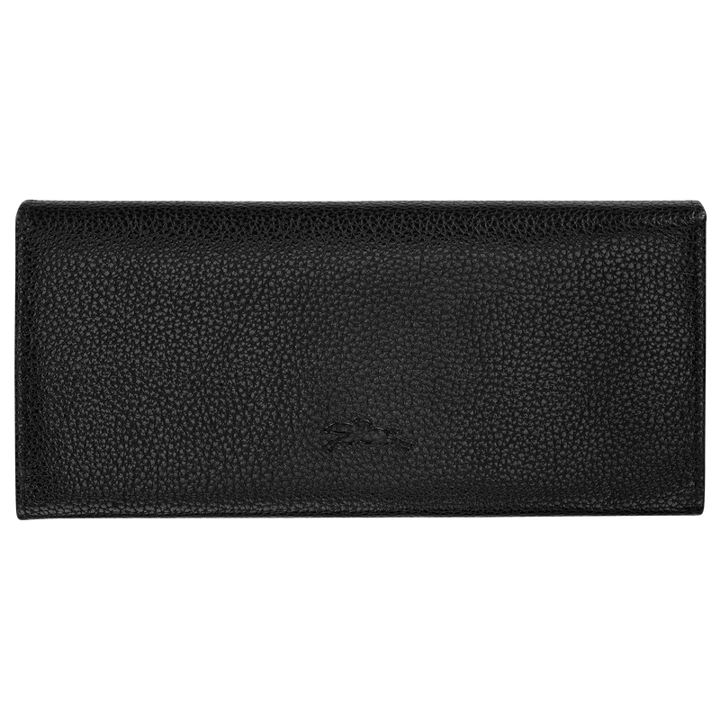 Le Foulonné Long continental wallet Black - Leather