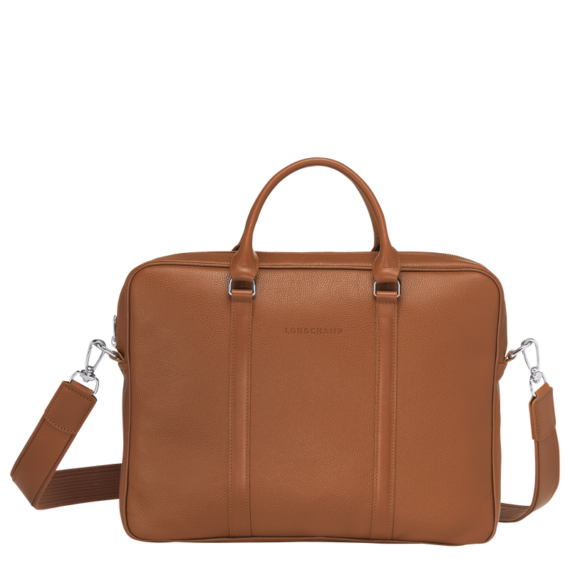 Le Foulonné XS Briefcase Caramel - Leather