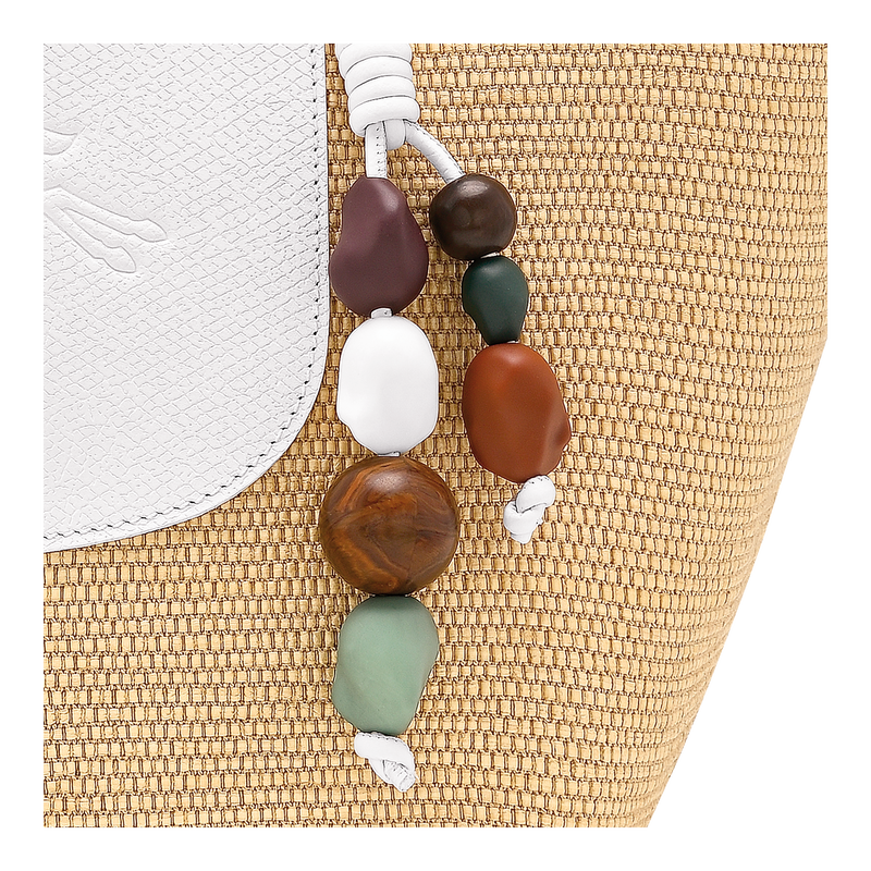 Le Pliage Collection M Basket bag White - Canvas