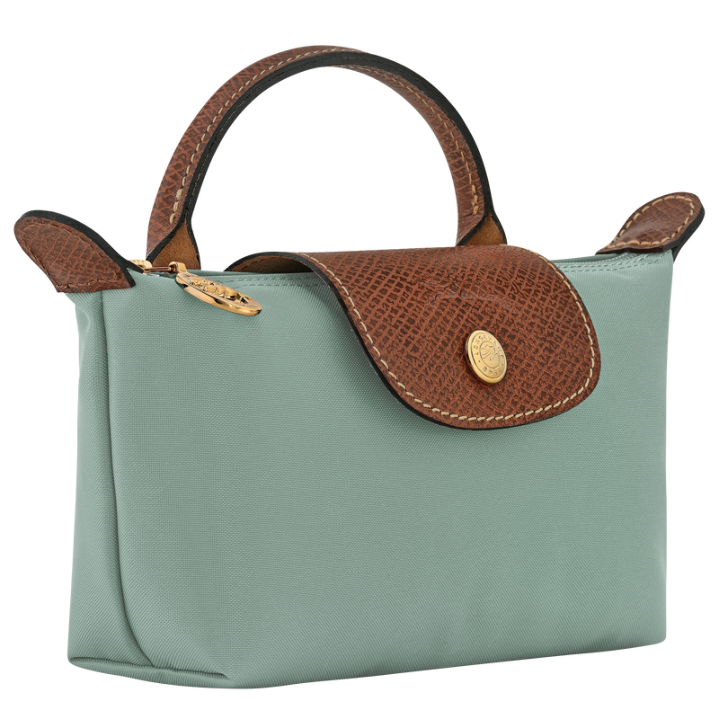 Le Pliage Original Pouch with handle Celadon - Recycled canvas