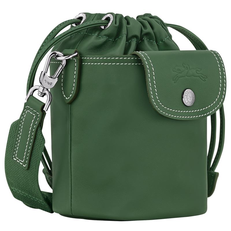 Le Pliage Xtra XS Bucket bag British Green - Leather