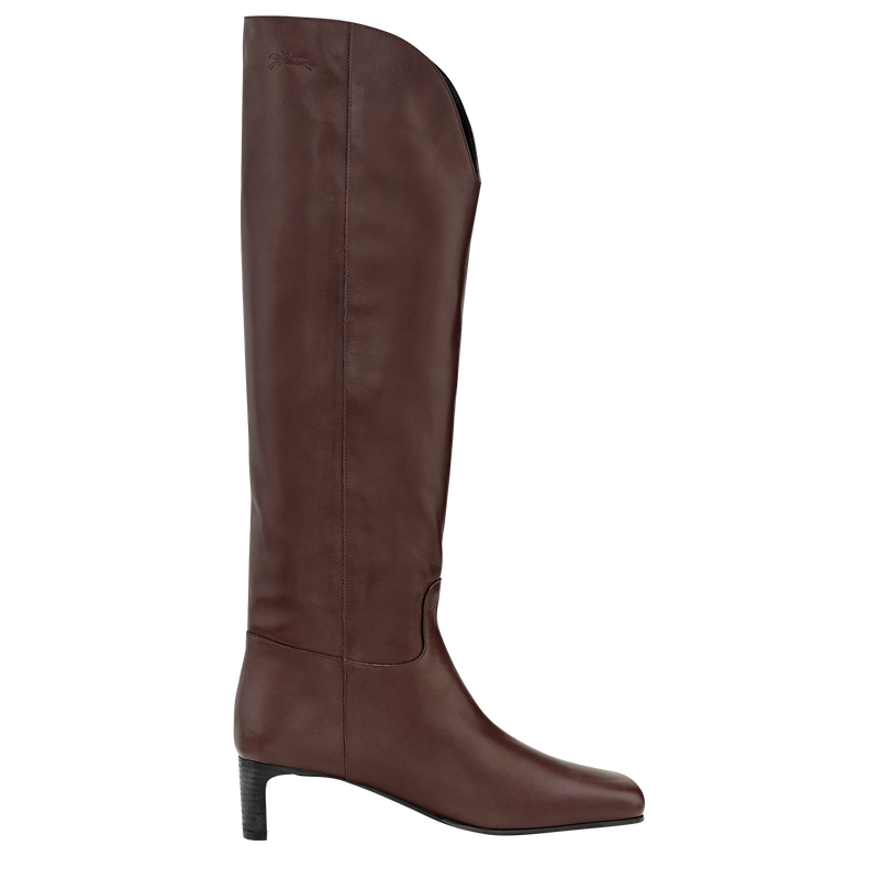 La Cavalière Heel boots Mocha - Leather