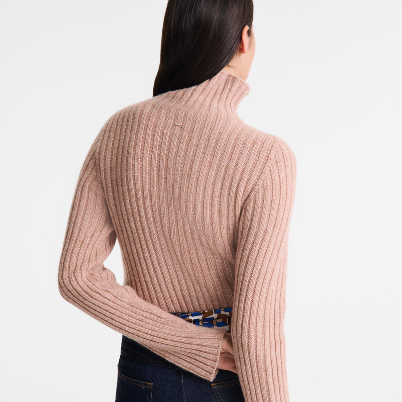 High neck sweater Pink Tea - Knit