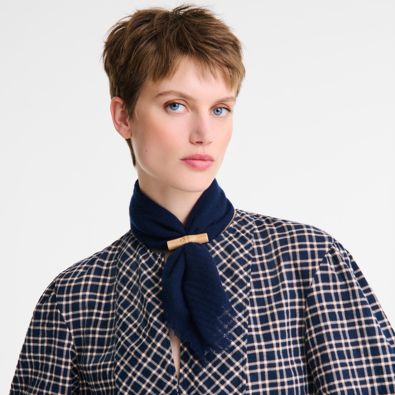 L'Hiver en douceur Stole Navy - Cashmere