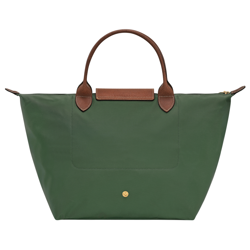 Le Pliage Original M Handbag British Green - Recycled canvas