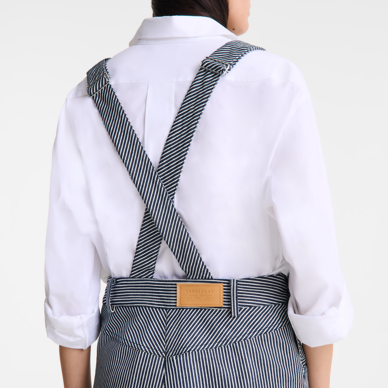 Jumpsuit Navy - Jacquard stripes