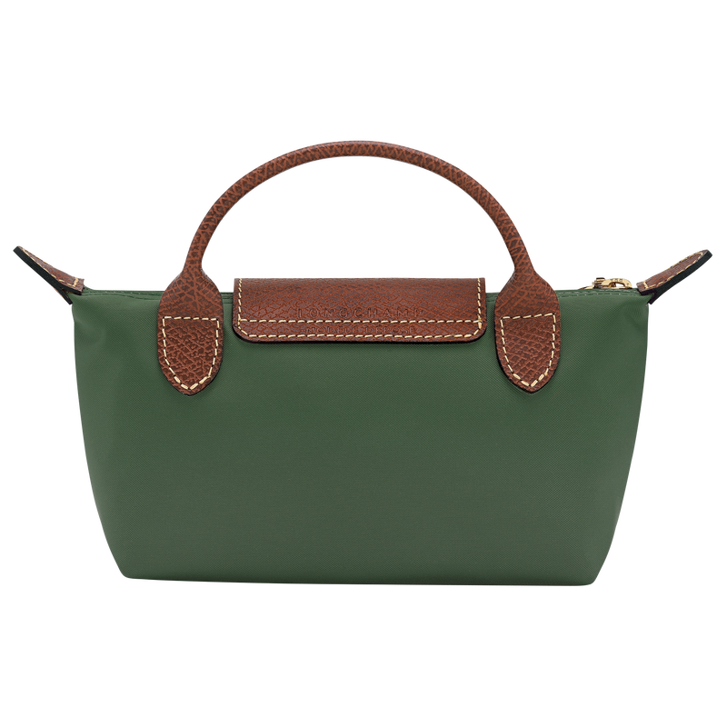 Le Pliage Original Pouch with handle British Green - Recycled canvas