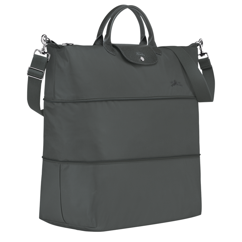 Le Pliage Green Travel bag expandable Graphite - Recycled canvas