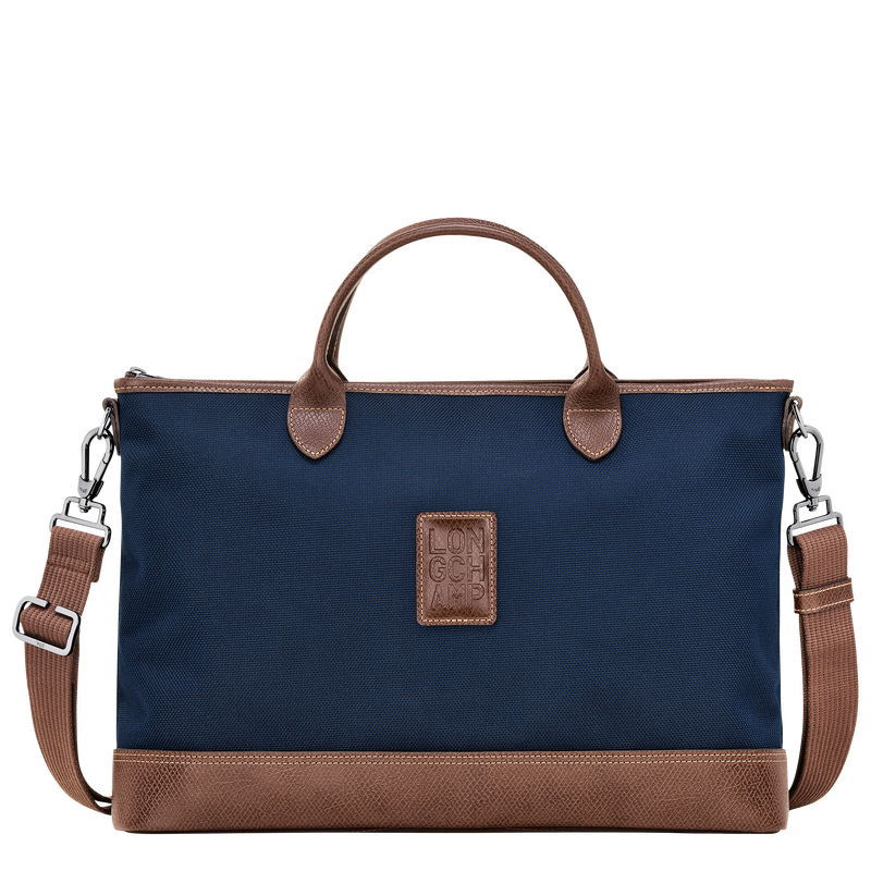 Boxford S Briefcase Blue - Recycled canvas