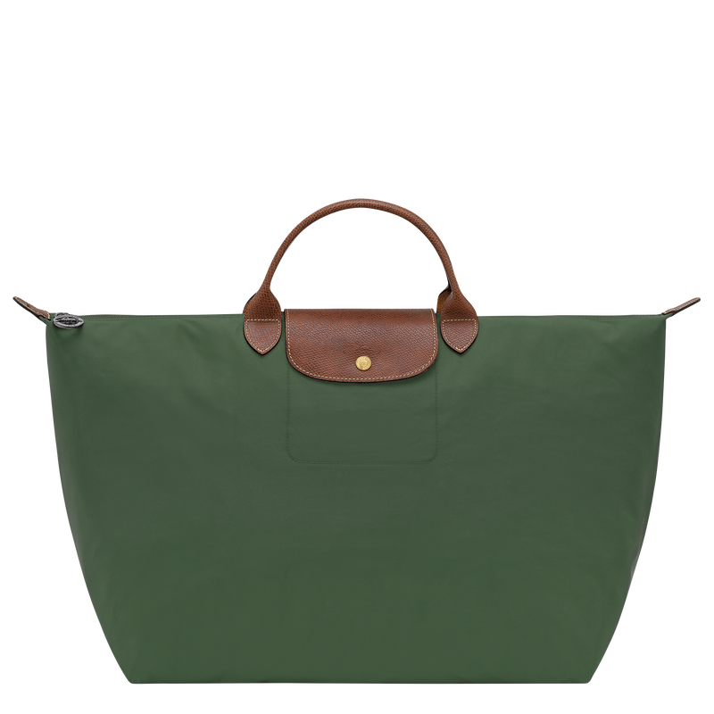 Le Pliage Original L Travel bag British Green - Recycled canvas