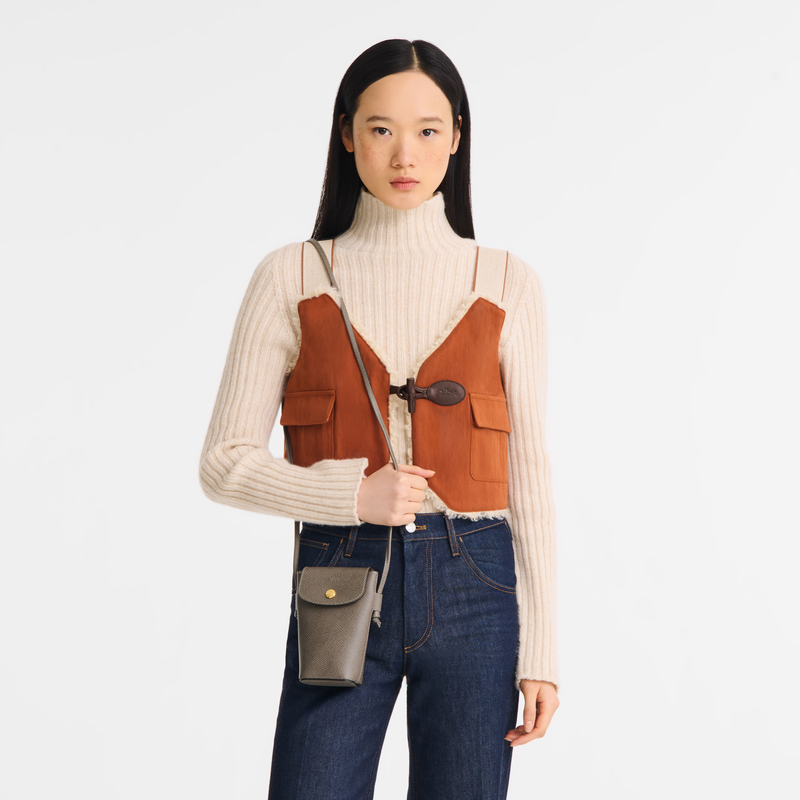 Épure Phone case with leather lace Turtledove - Leather