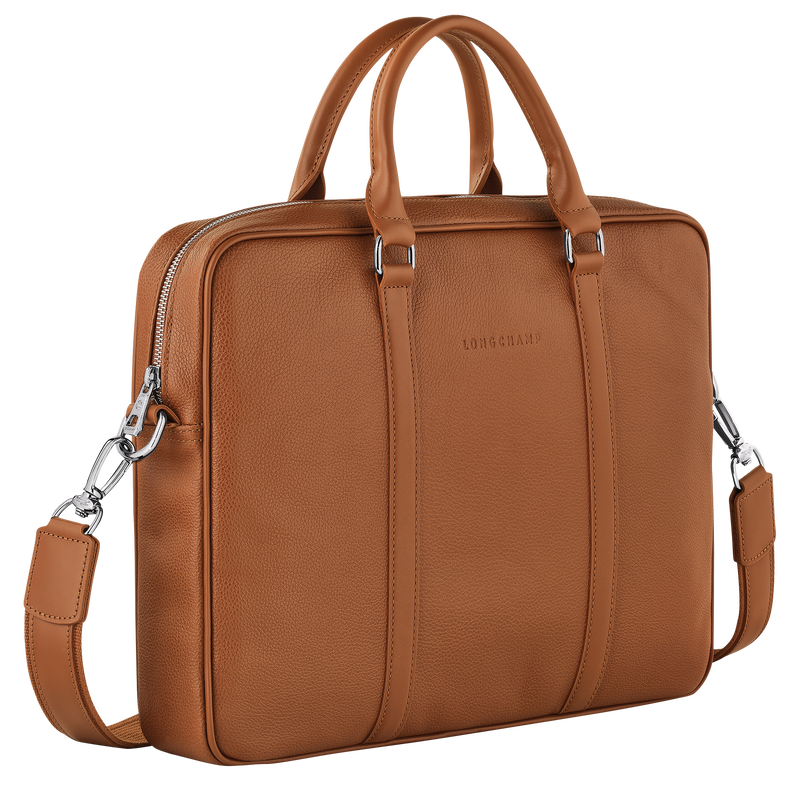 Le Foulonné XS Briefcase Caramel - Leather