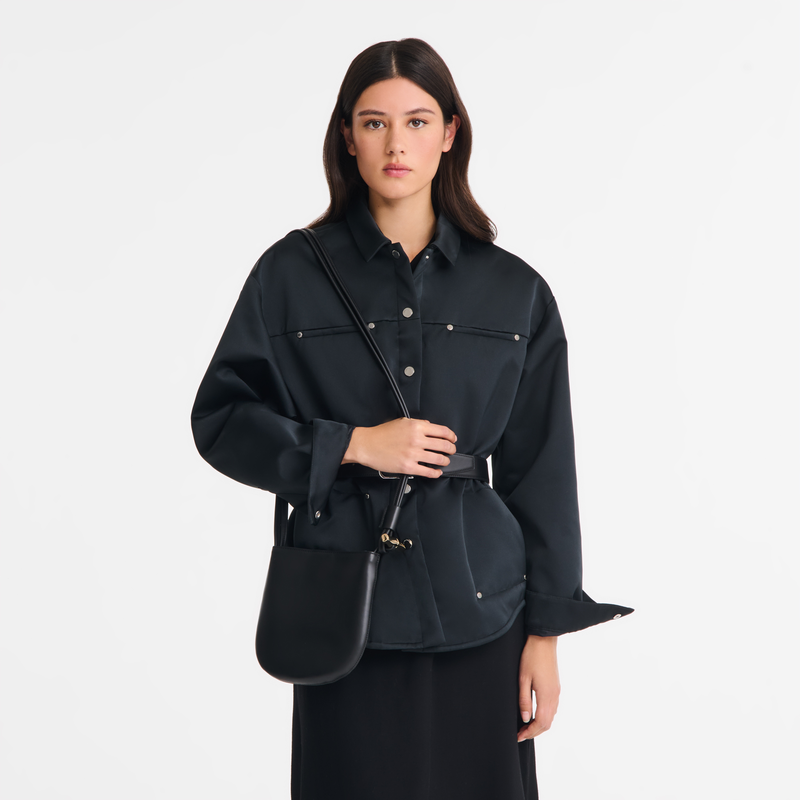 Le Roseau S Crossbody bag Black - Leather