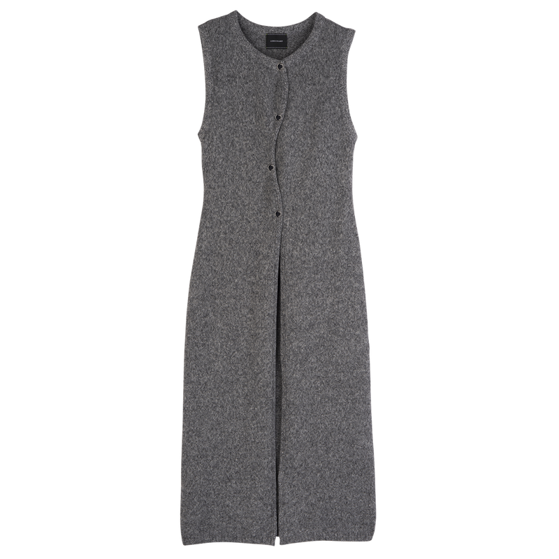 Sleeveless cardigan Anthracite - Knit