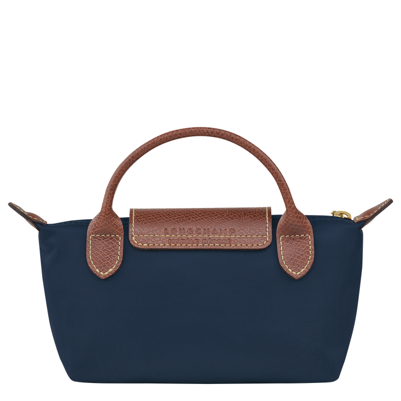 Le Pliage Original Pouch with handle Navy - Recycled canvas