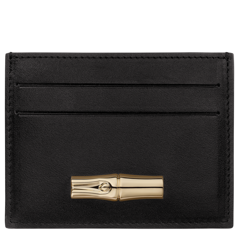 Le Roseau Card holder Black - Leather