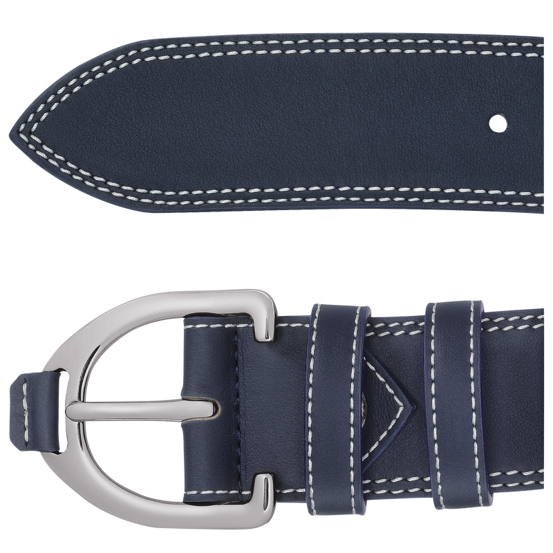 Le Pliage Xtra Ladies' belt Navy - Leather