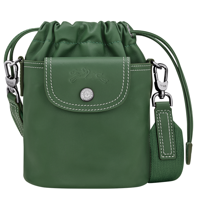 Le Pliage Xtra XS Bucket bag British Green - Leather