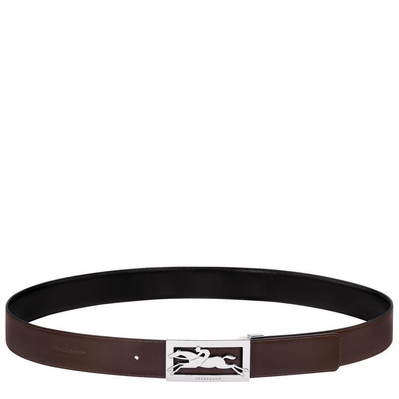 Delta Box Men's belt Black/Mocha - Leather