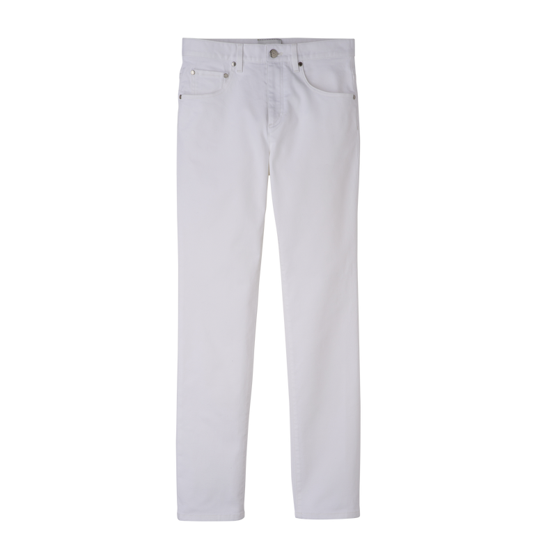 Trousers White - Gabardine