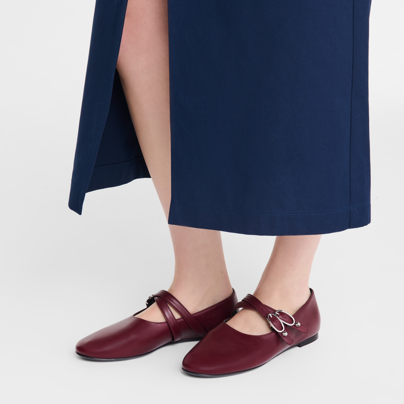 Le Foulonné Ballerinas Pomegranate - Leather