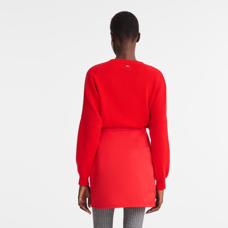 Skirt Red - Techno satin