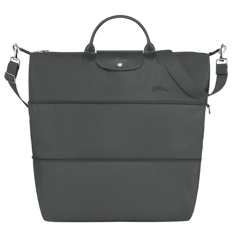 Le Pliage Green Travel bag expandable Graphite - Recycled canvas
