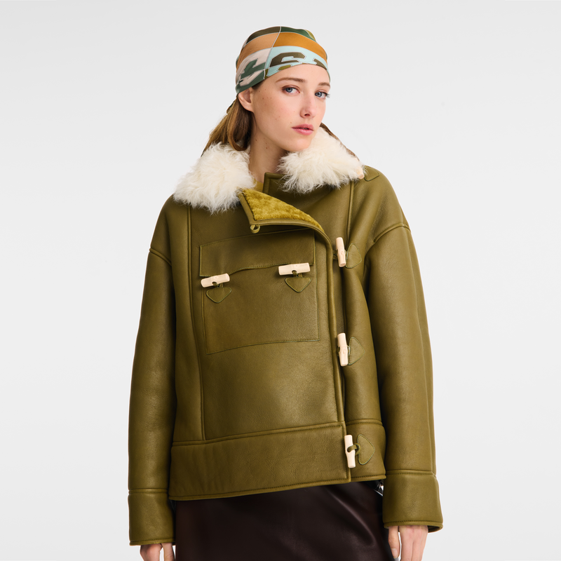 Coat Olive - Leather