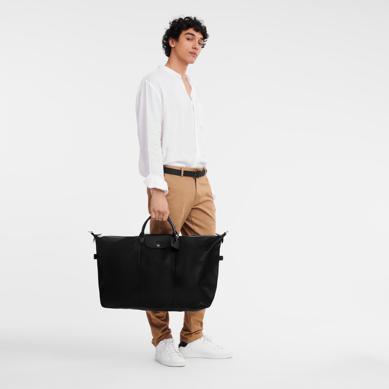 Le Foulonné XL Travel bag Black - Leather