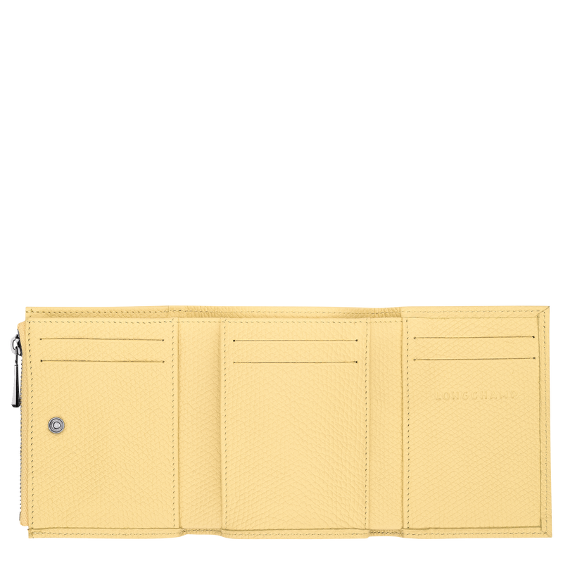 Le Roseau Compact wallet Yellow Chick - Leather