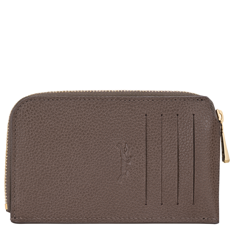Le Foulonné Card holder Taupe - Leather