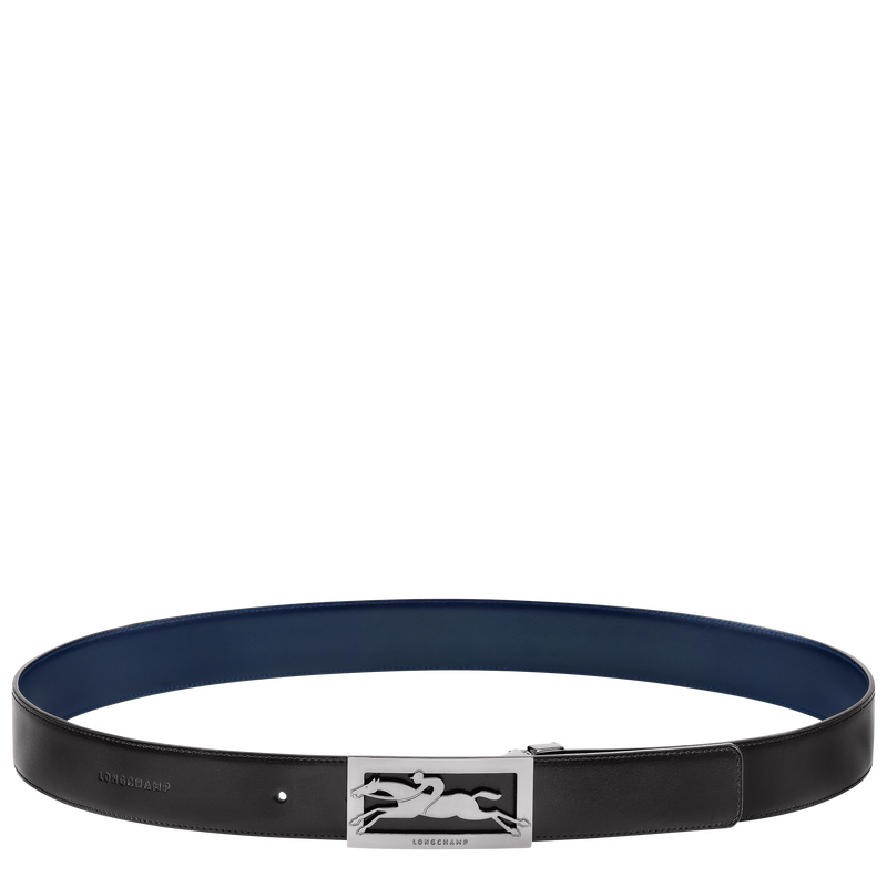 Delta Box Men's belt Black/Navy - Leather