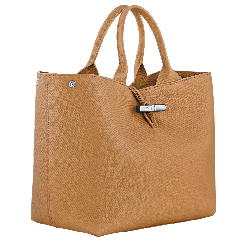 Le Roseau L Handbag Walnut - Leather
