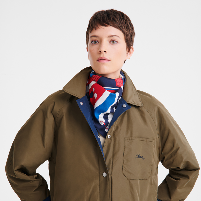 Equestrian Tower Silk scarf 70 Red - Silk