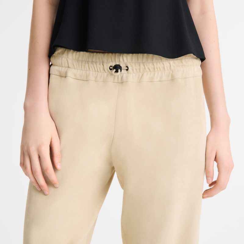 Leather straight pants Linen - Leather