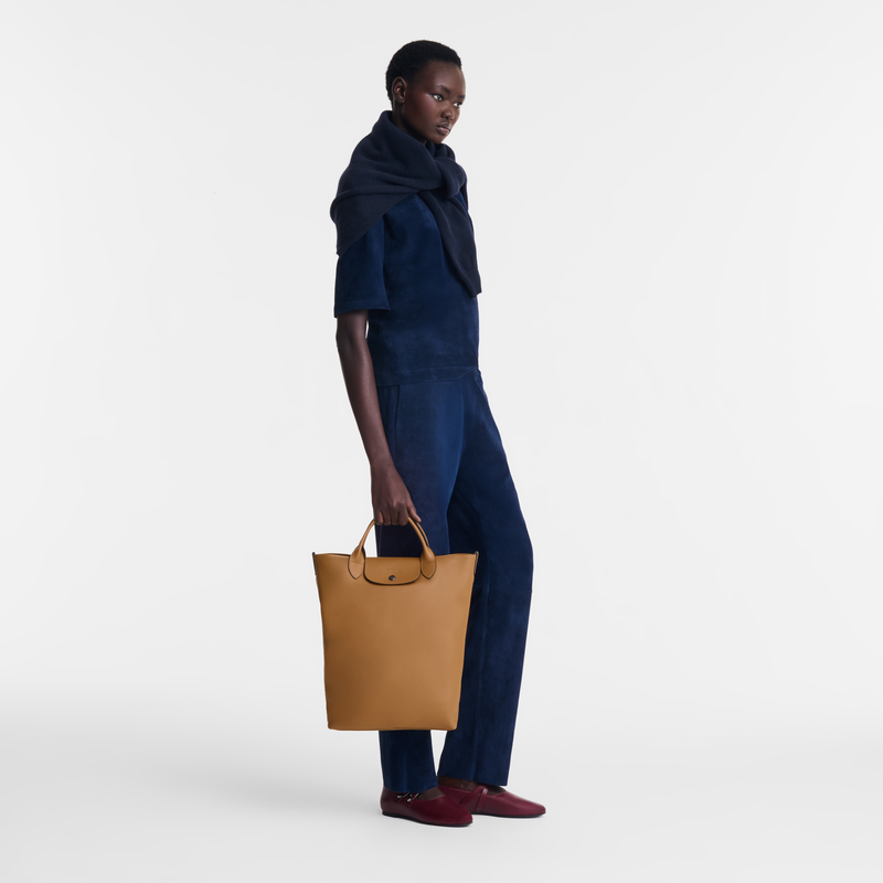 Le Pliage Xtra M Tote bag Tobacco - Leather
