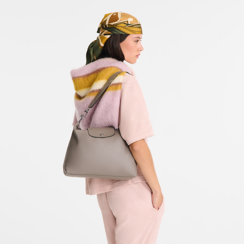 Le Pliage Xtra M Hobo bag Turtledove - Leather