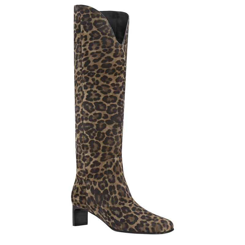 La Cavalière Heel boots Khaki - Leather