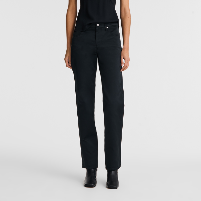 Trousers Black - Techno satin