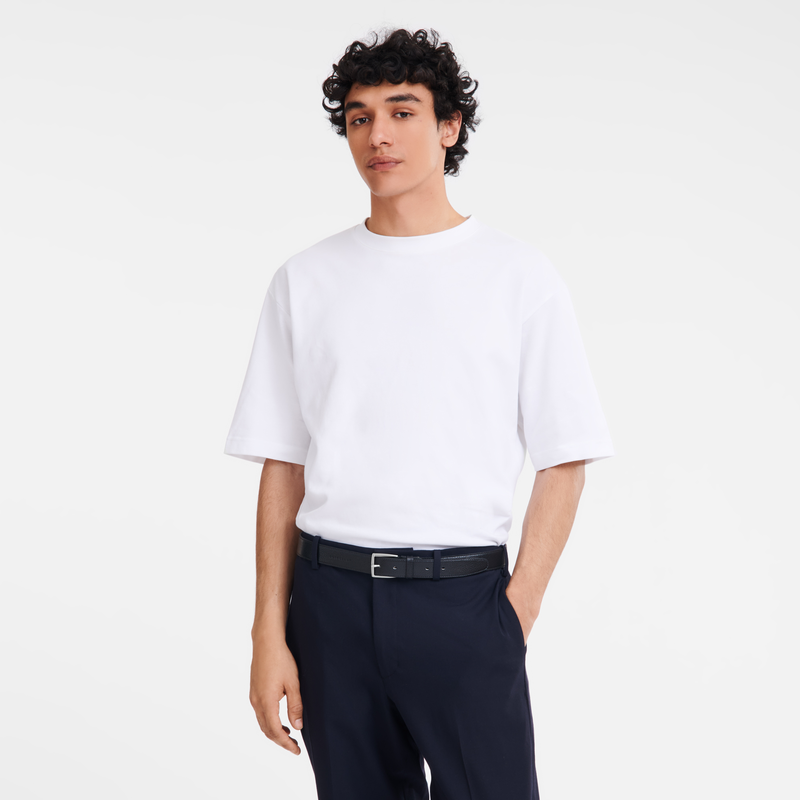 Le Foulonné Men's belt Black - Leather