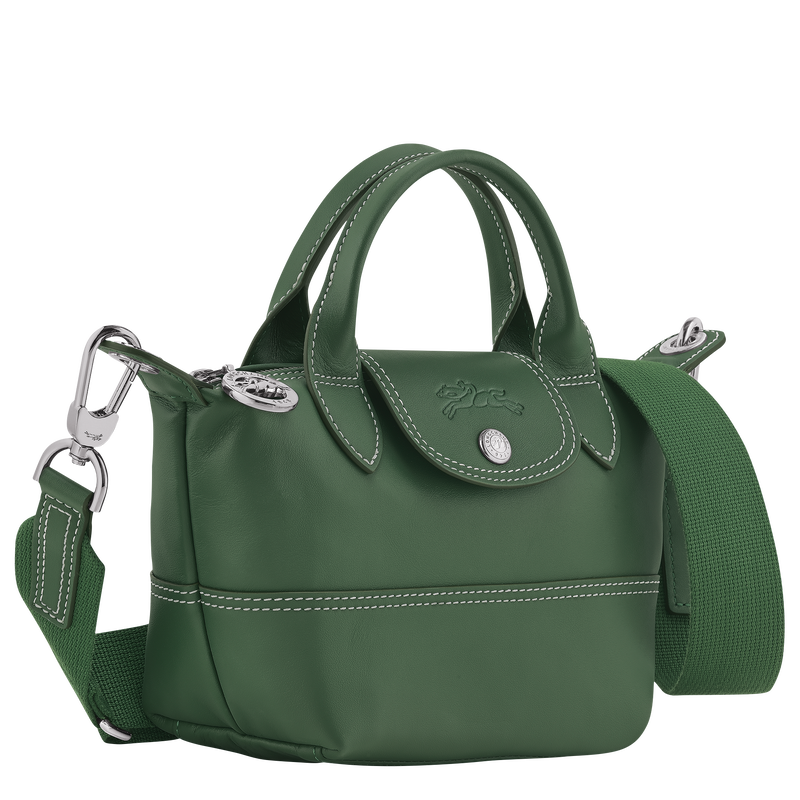Le Pliage Xtra XS Handbag British Green - Leather
