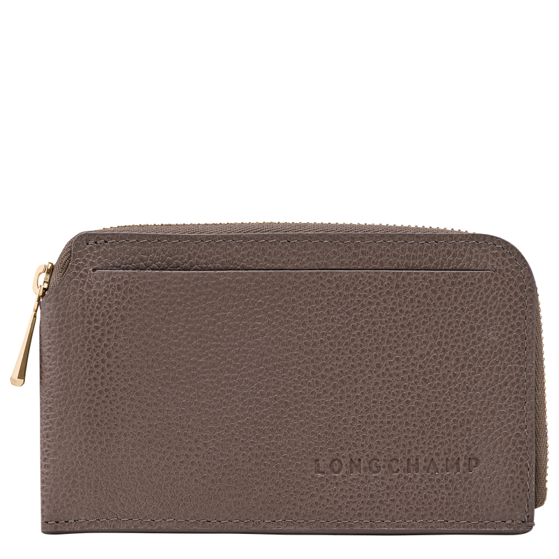 Le Foulonné Card holder Taupe - Leather
