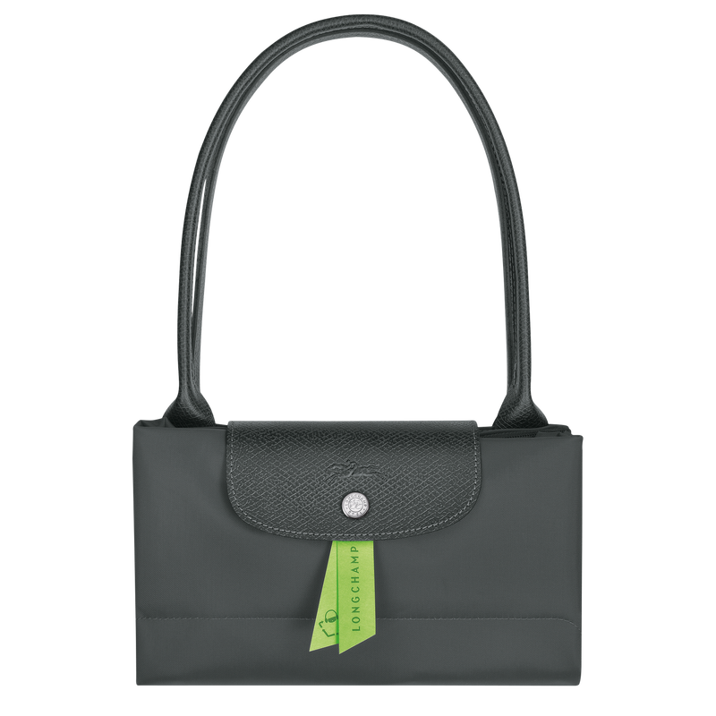Le Pliage Green L Tote bag Graphite - Recycled canvas
