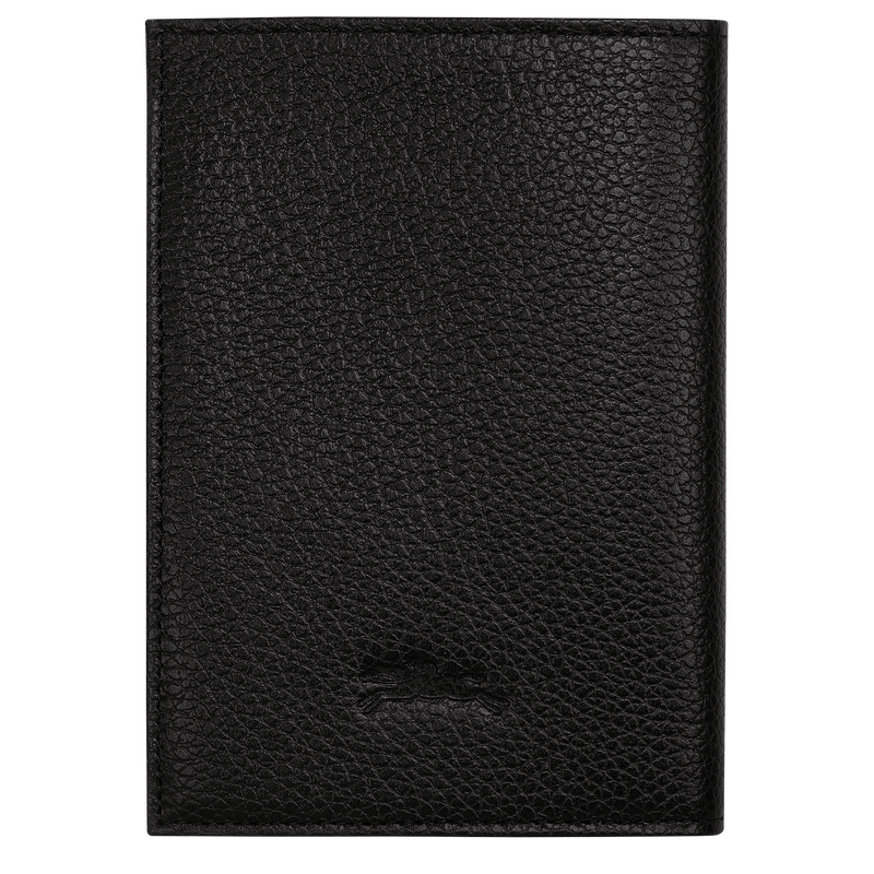 Le Foulonné Passport cover Black - Leather